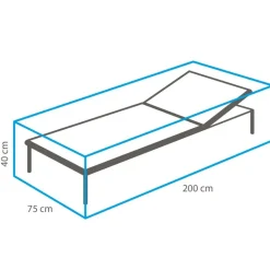 Sale Winza Outdoor Covers  Premium loungebed hoes 200 x 75 x 40 grijs